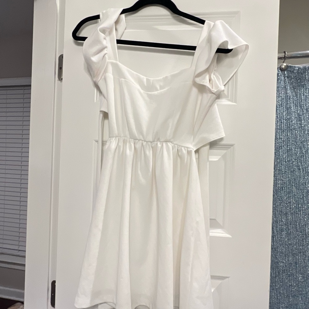 Altar'd State Cream Chiffon Dress